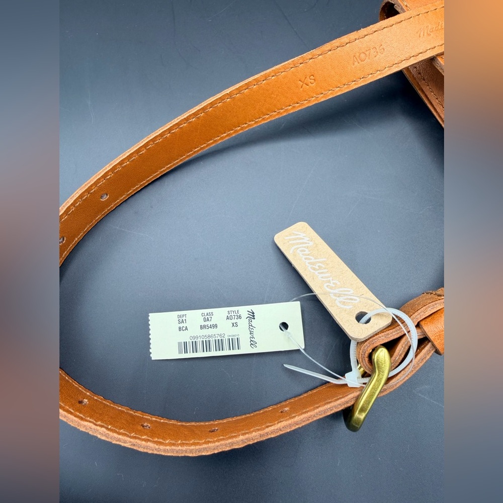 NWT NEW Madewell Leather Waist Belt Bag Tan XS/S Fanny Pack Travel Minimalist - Picture 7 of 9